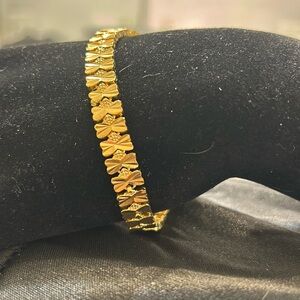 Gold  X Design Bracelet